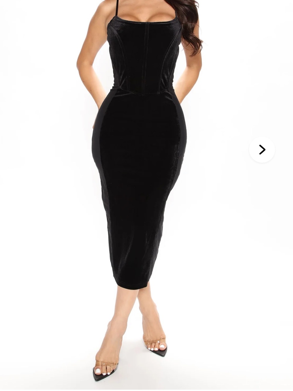 Got A Crush On U Velvet Midi Dress Sold out NWT